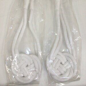 2 Allen + Roth Nautical Knotted Curtain Tie backs with Magnetic closure NWT!
